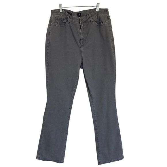 NYDJ Womens Slim Bootcut Jean Size 16‎ Grey Lift x Tuck High Rise - Picture 1 of 10